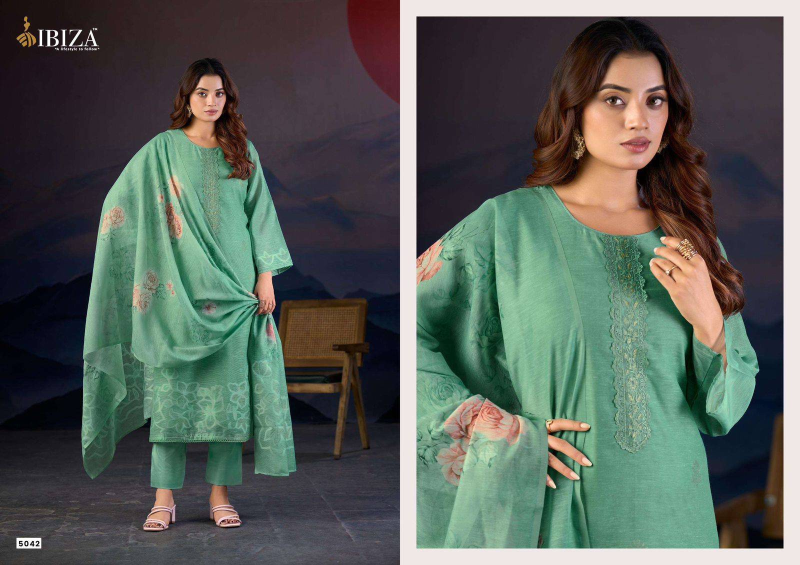 GAZAL By IBIZA 5041 To 5044 Series Beautiful Festive Suits Stylish Colorful Fancy Casual Wear JAQUARD Digital Print Dresses At Wholesale Price